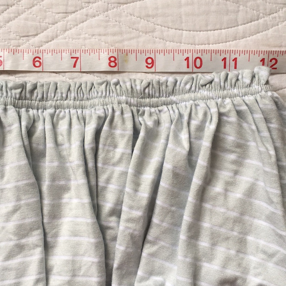 A&F Ruffle Bandeau Crop Tube Strapless Top Stripes Small NWT - Picture 7 of 11